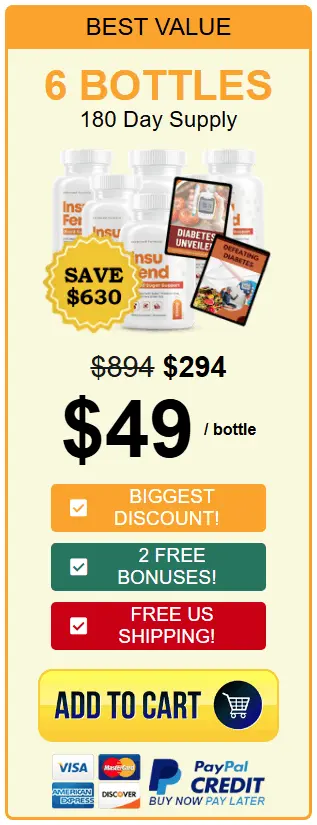 InsuFend Best Value 6 Bottle Package